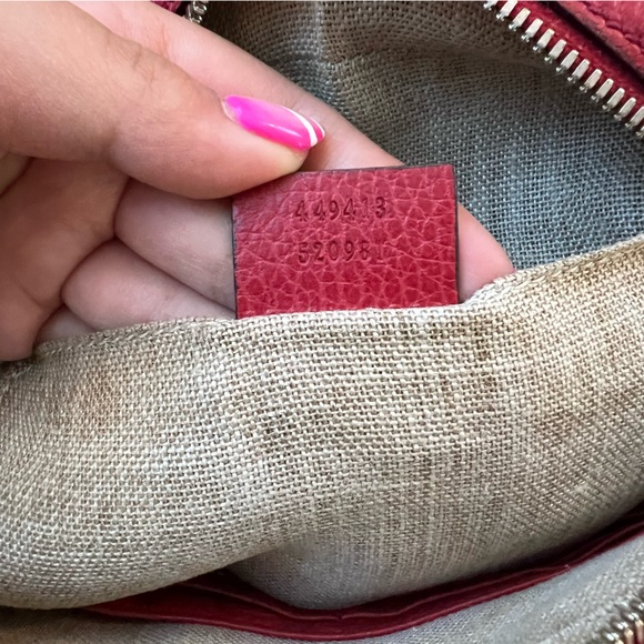 Gucci GG Canvas Red Leather Crossbody Purse with Wallet pockets - Picture 10 of 10